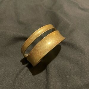 Gold Double Band Cuff Bracelet